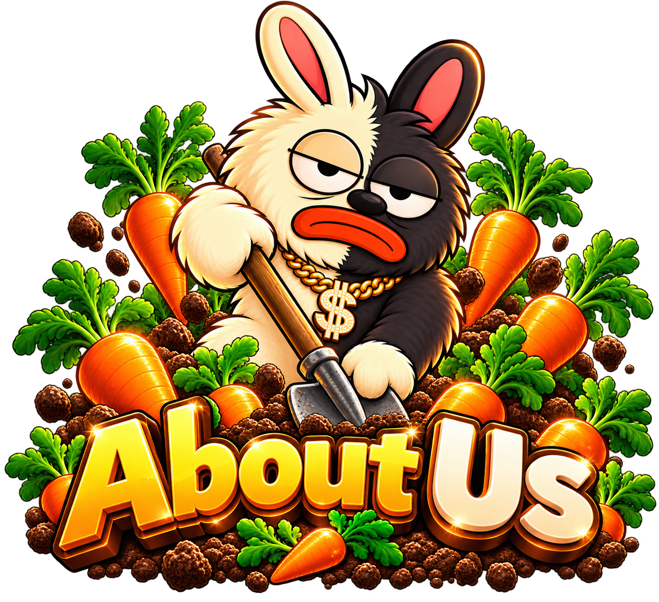 BORO rabbit digging carrots