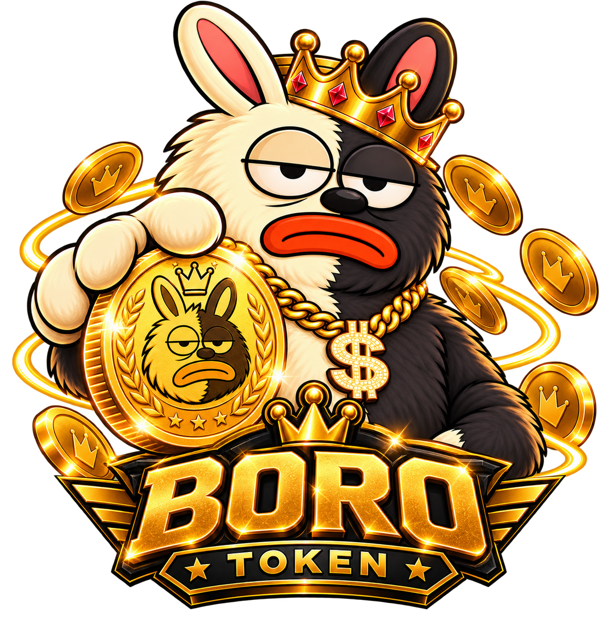 BORO rabbit coin mascot